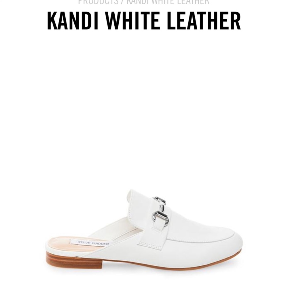 Steve Madden Kandi white mules